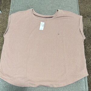 Maurices Blush Textured Short Sleeve Top